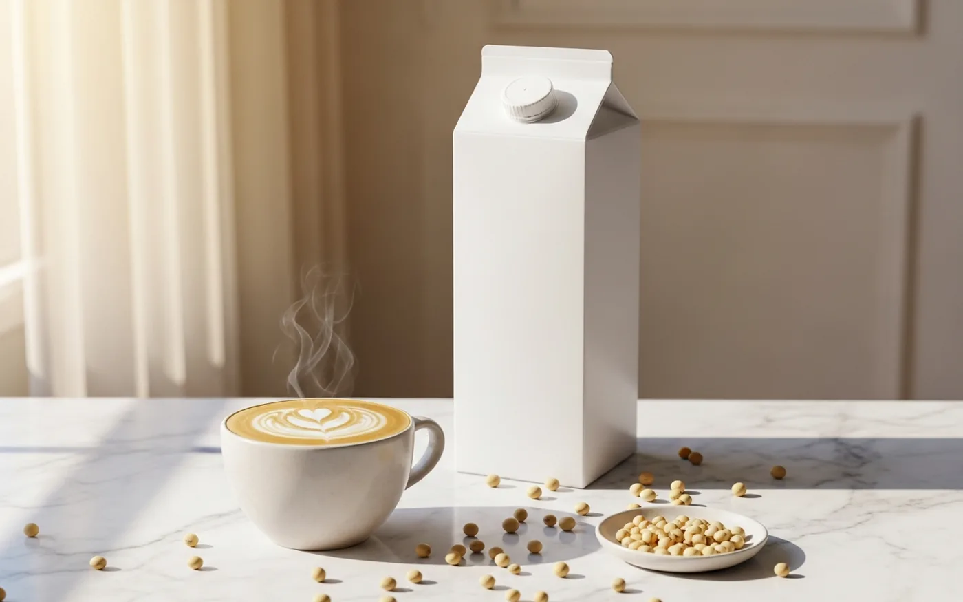 Soy milk for coffee