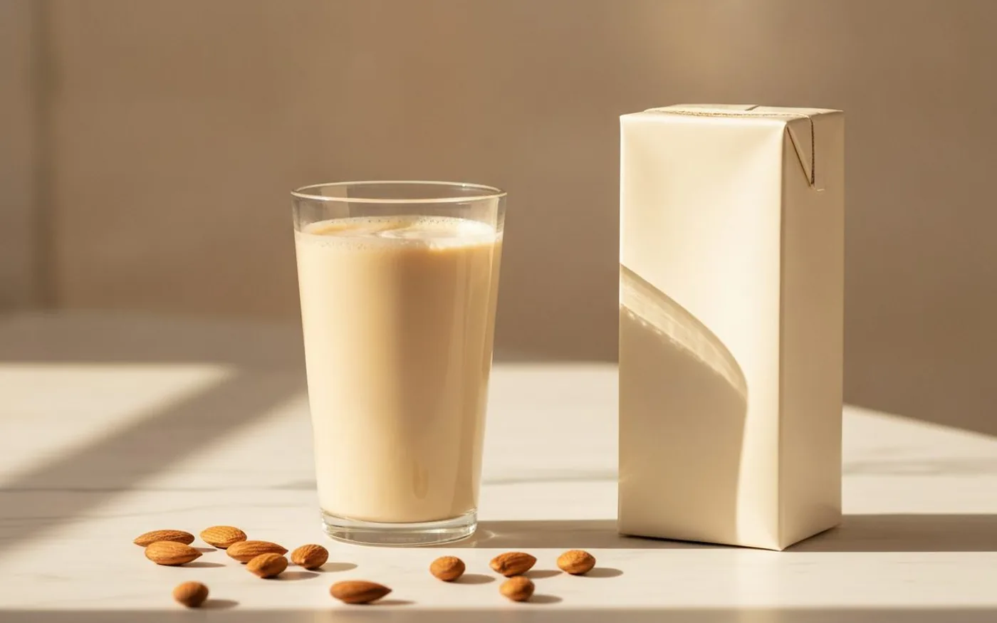 Almond milk for coffee