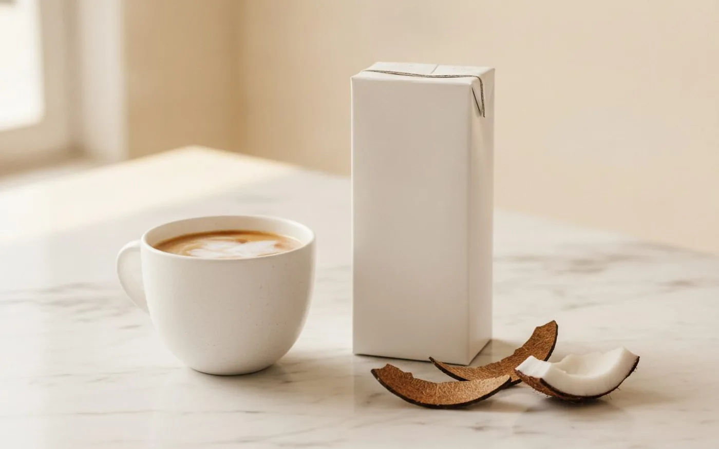 Coconut milk for coffee