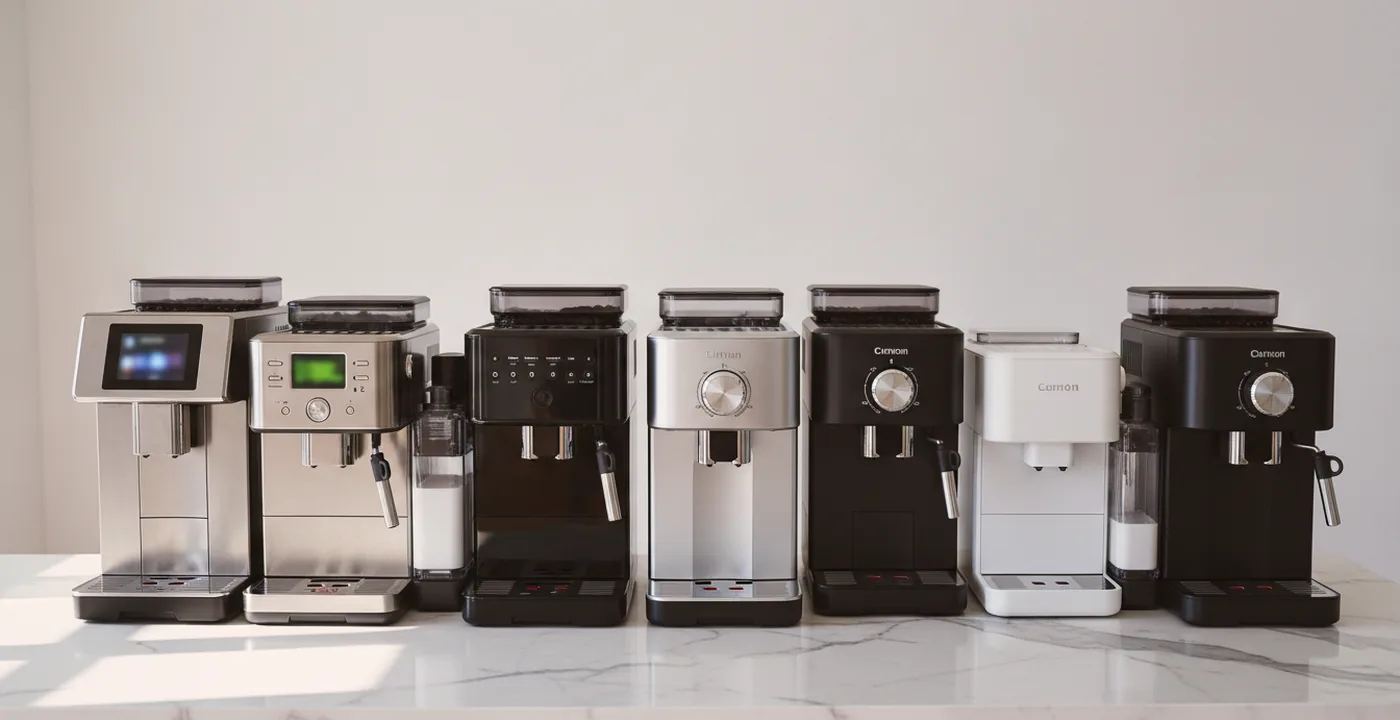 Best bean to cup coffee machine UK - De'Longhi Magnifica Evo on a kitchen counter