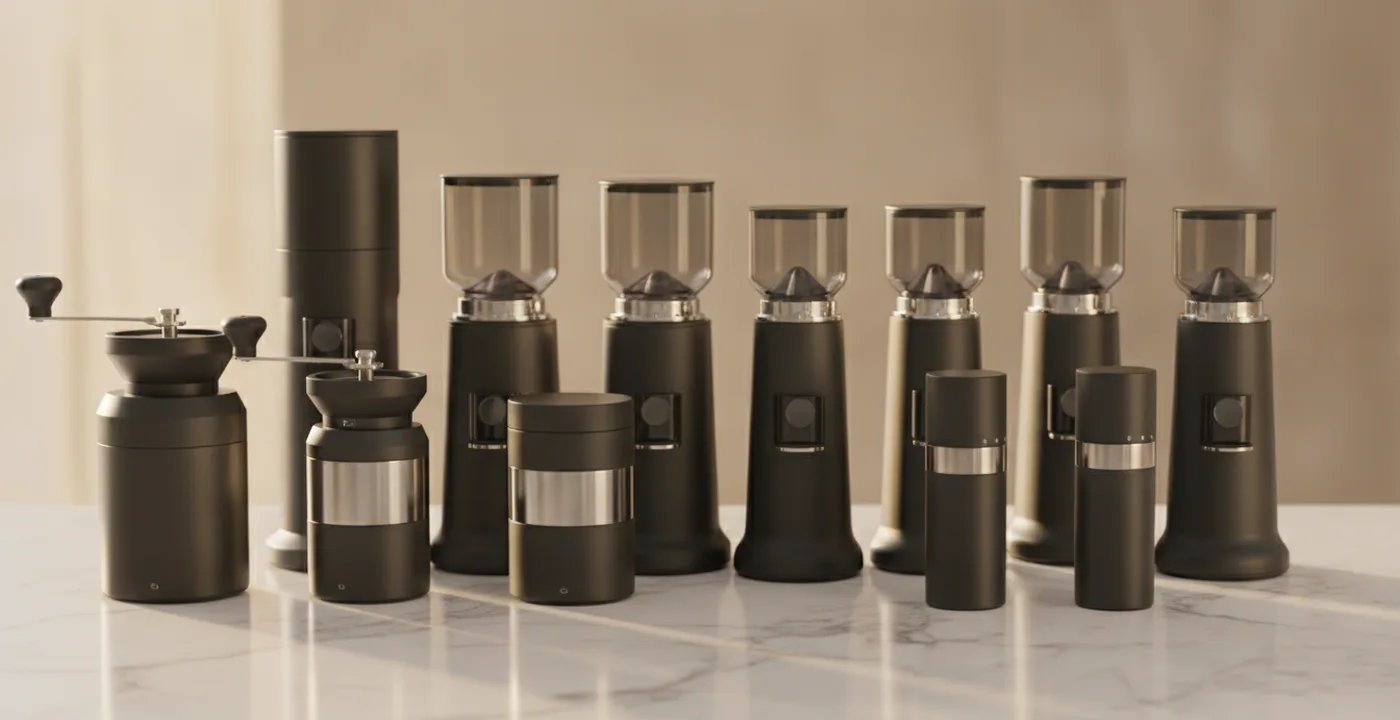 Best burr coffee grinders side by side including Niche Zero and Eureka Mignon Specialita