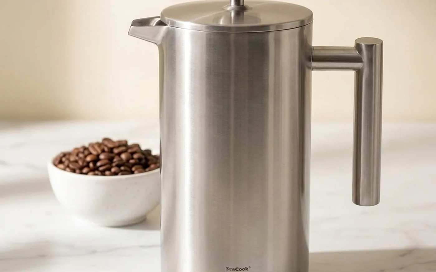 ProCook Double-Walled Stainless Cafetiere - insulated stainless steel