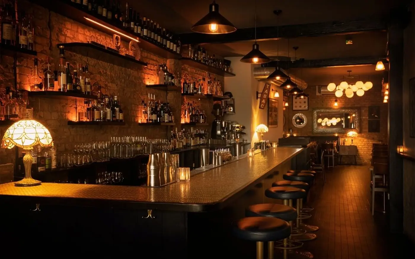 Coupette cocktail bar interior, Bethnal Green London