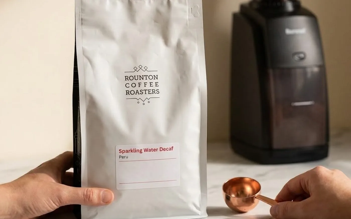 Rounton Coffee bag on kitchen counter