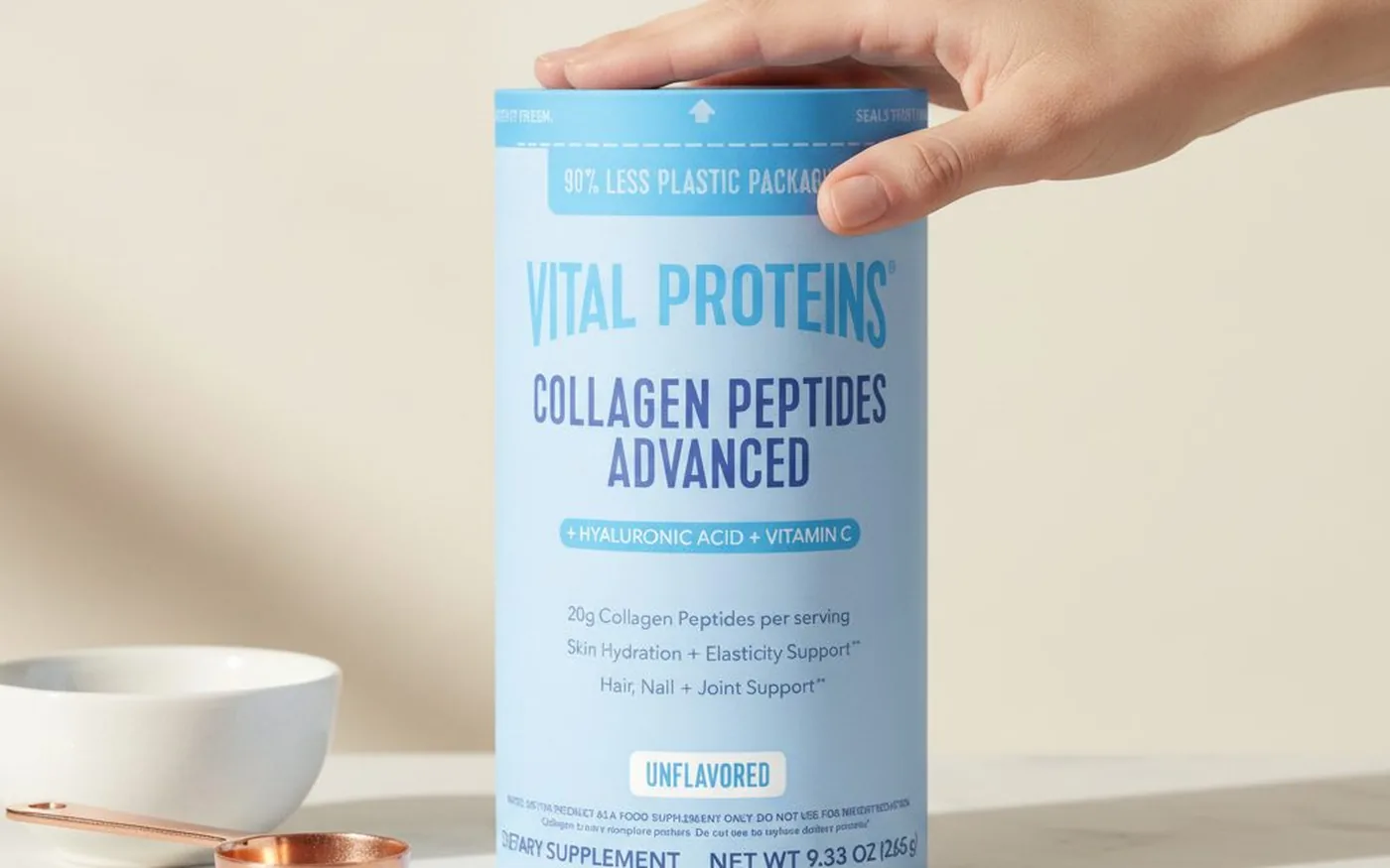 Vital Proteins Collagen Peptides tub in white