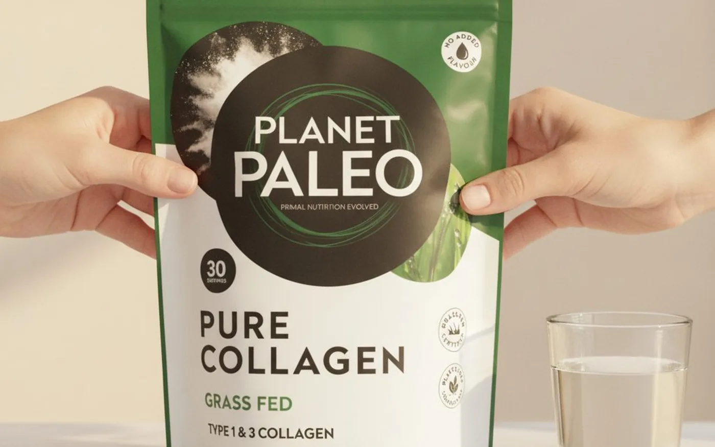 Planet Paleo Pure Collagen bovine powder pouch