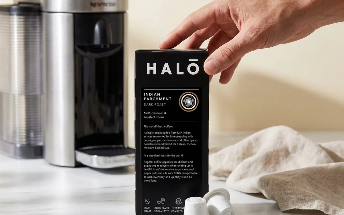 Halo Coffee compostable speciality coffee pods