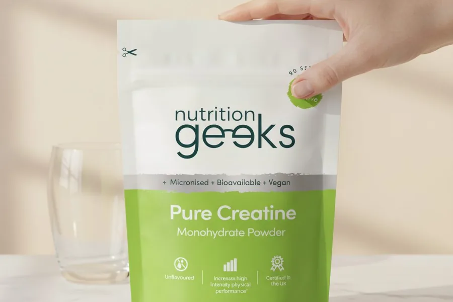 Nutrition Geeks Micronised Creatine packaging
