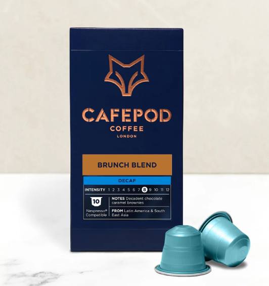 CafePod Brunch Blend decaf Nespresso-compatible pod