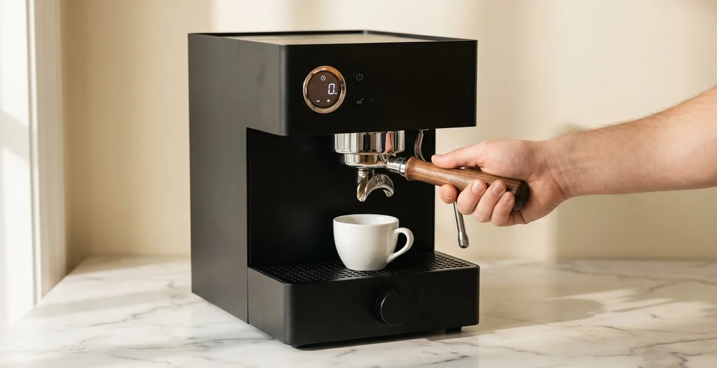 Fellow Series 1 espresso machine with digital pressure display