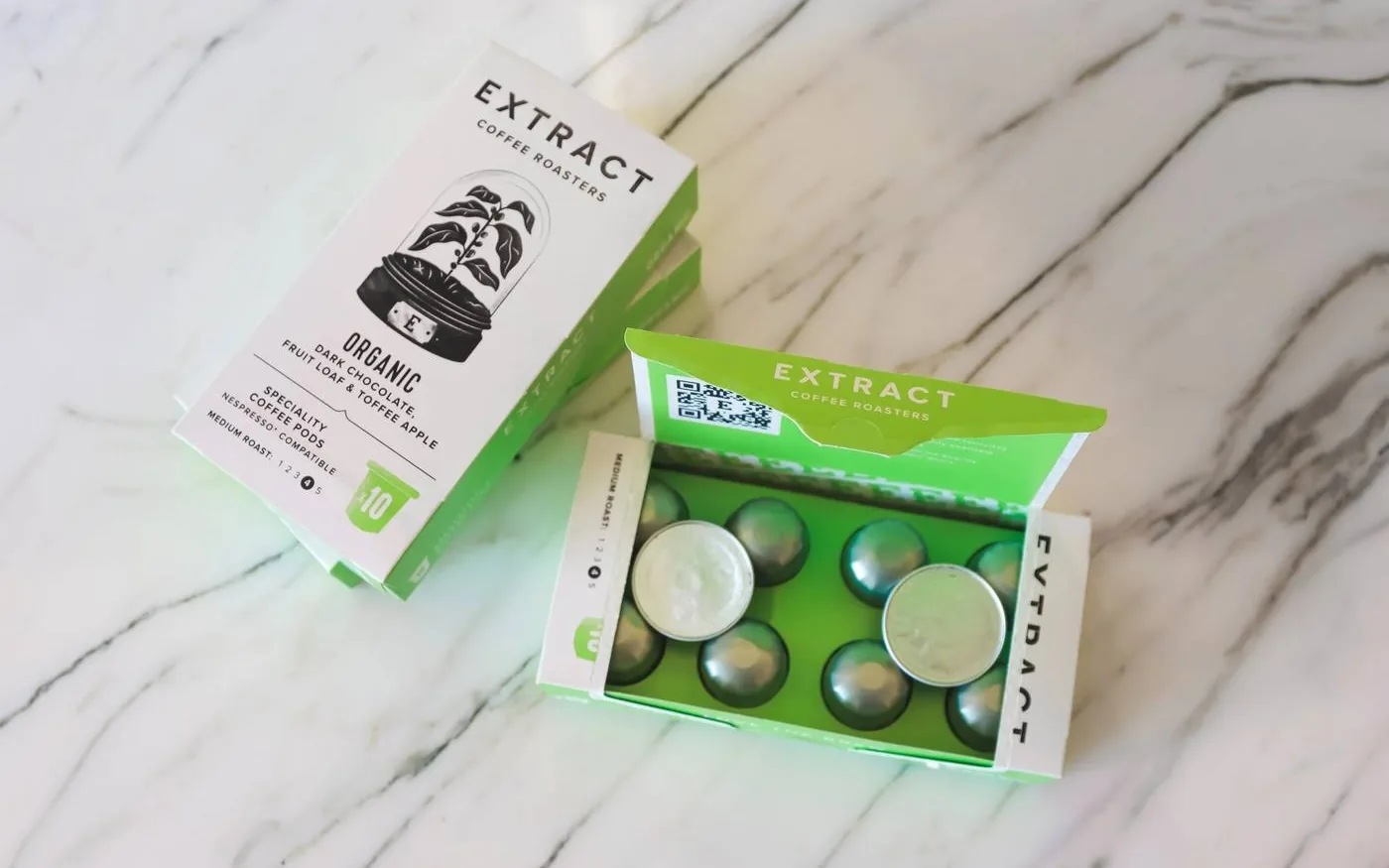 Extract Coffee Roasters espresso pods from the Bristol roastery