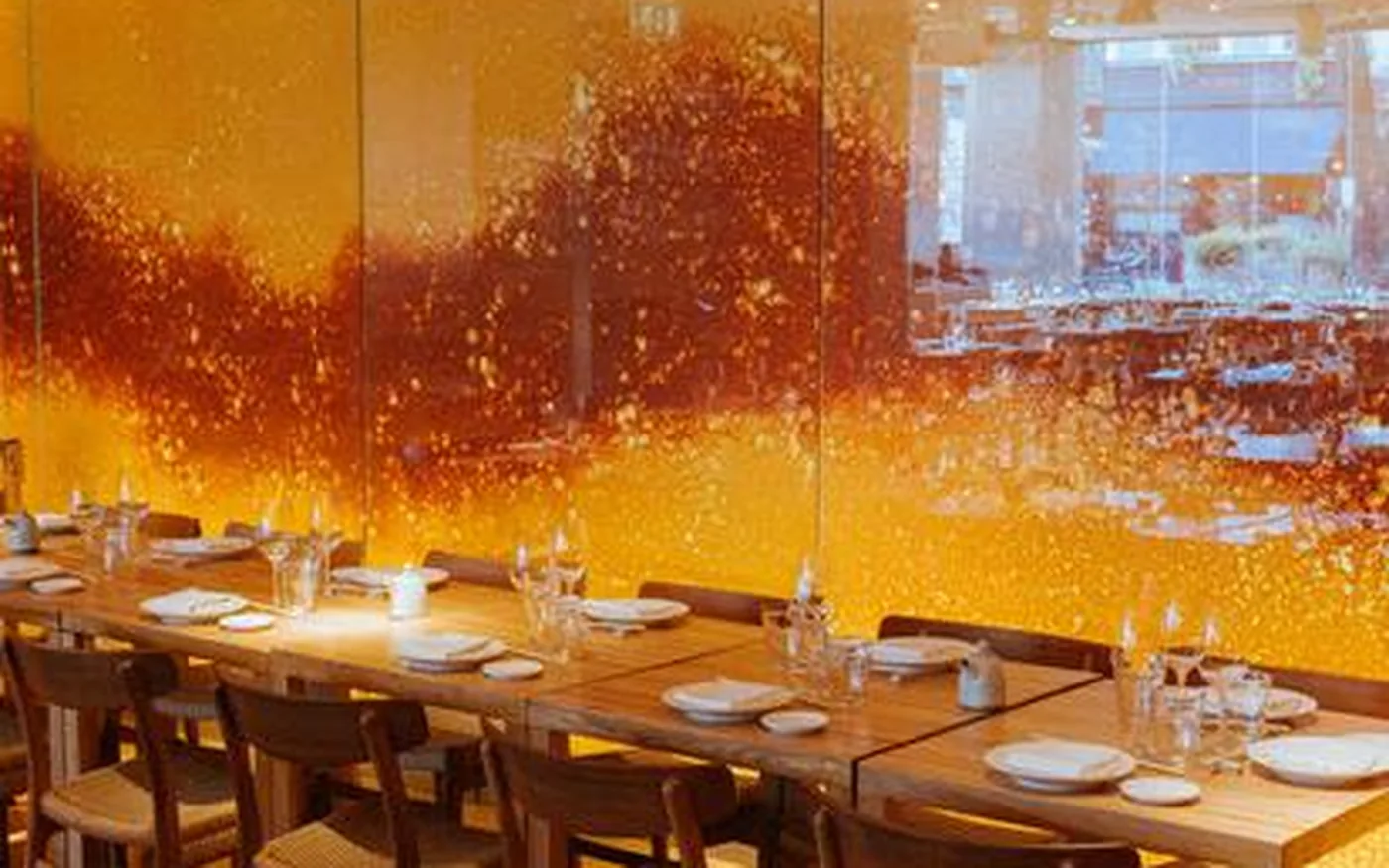 Roka restaurant interior, robata grill dining room, Charlotte Street London