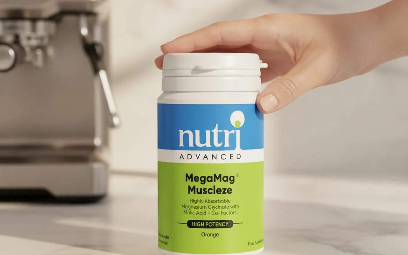Nutri Advanced MegaMag Muscleze powder packaging