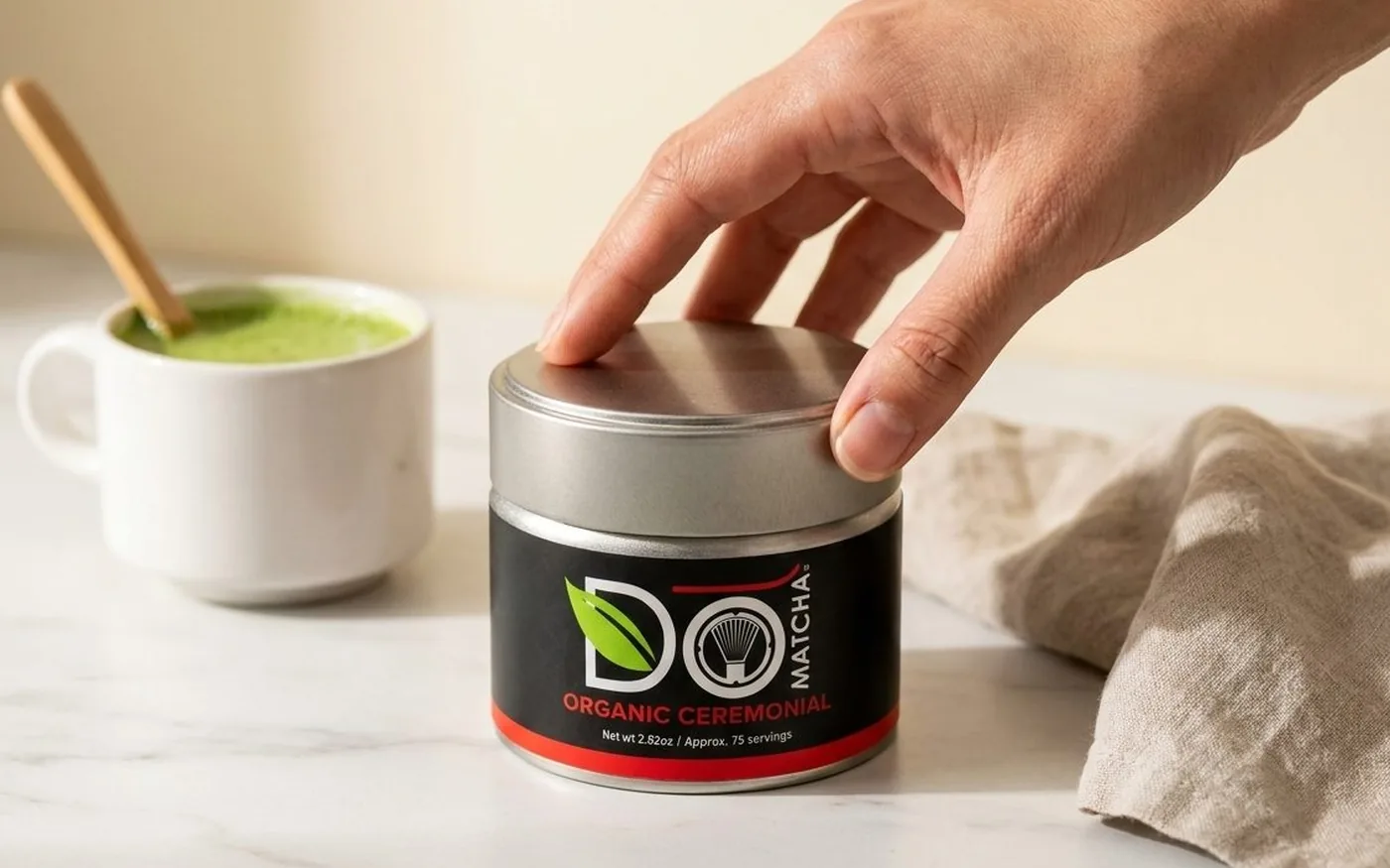 DoMatcha spring harvest ceremonial matcha powder tin