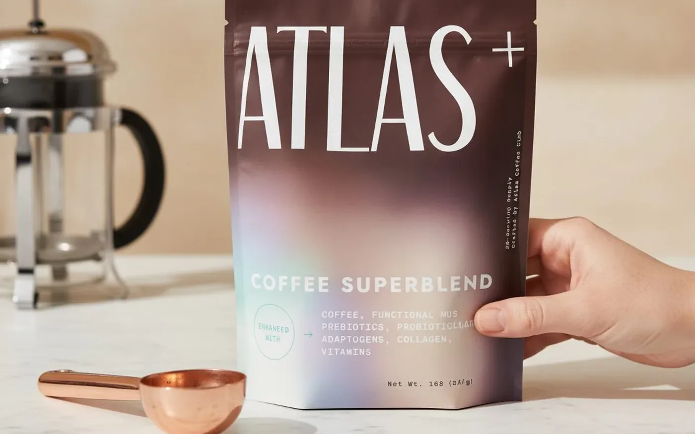 Atlas+ Coffee Superblend instant sachets