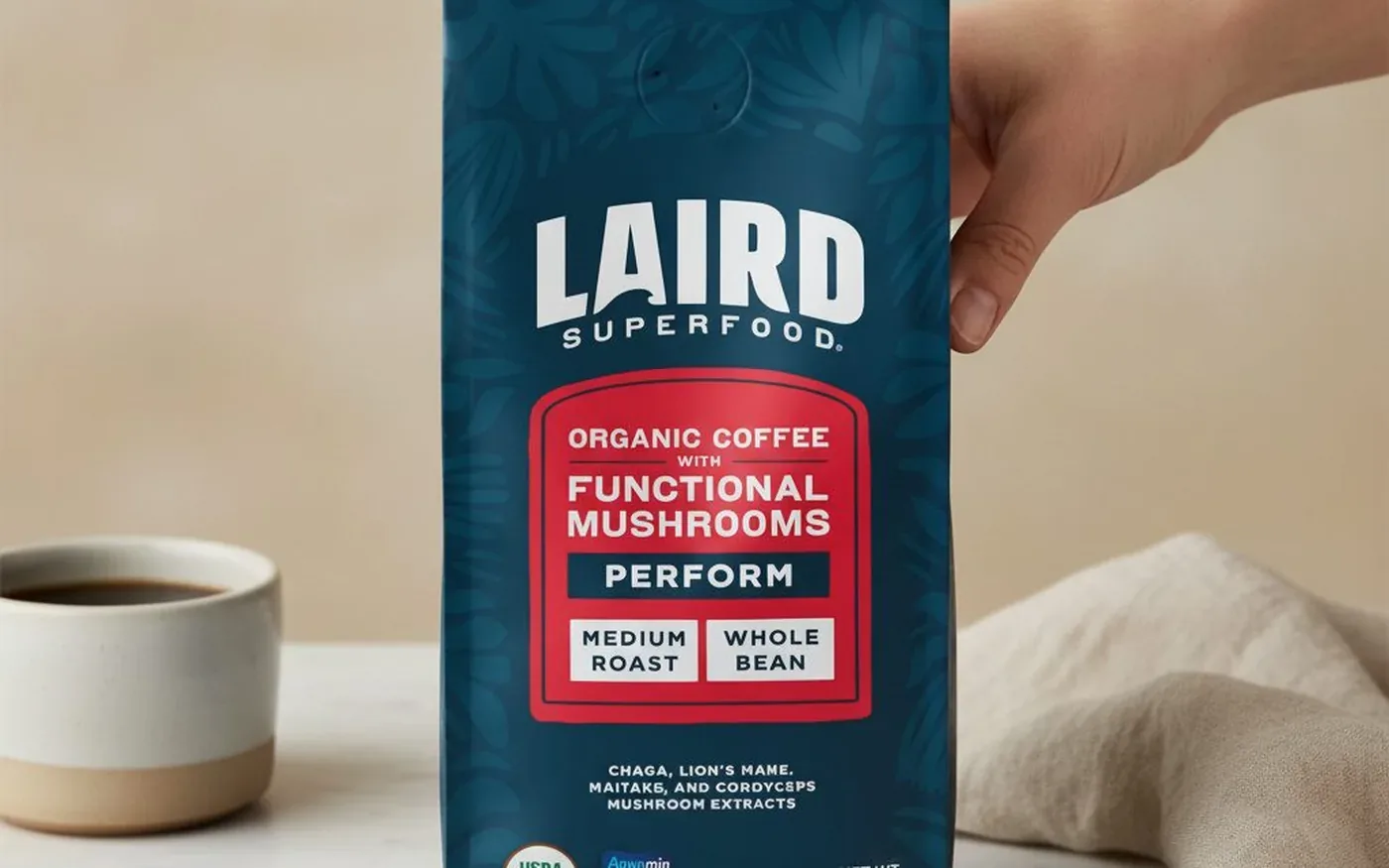 Laird Superfood Mushroom Coffee package