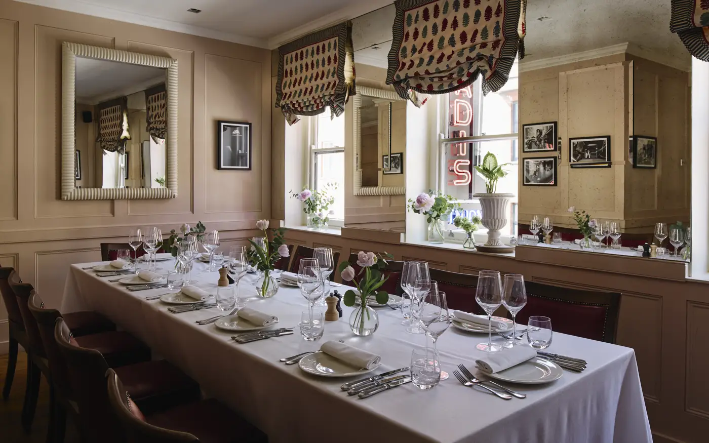 Quo Vadis Leoni Room private dining, Soho, London