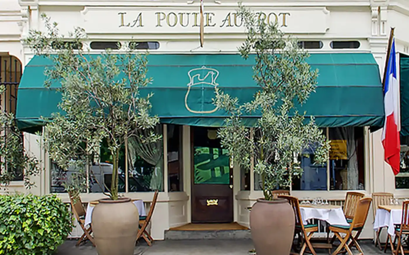 La Poule au Pot restaurant exterior, Belgravia London