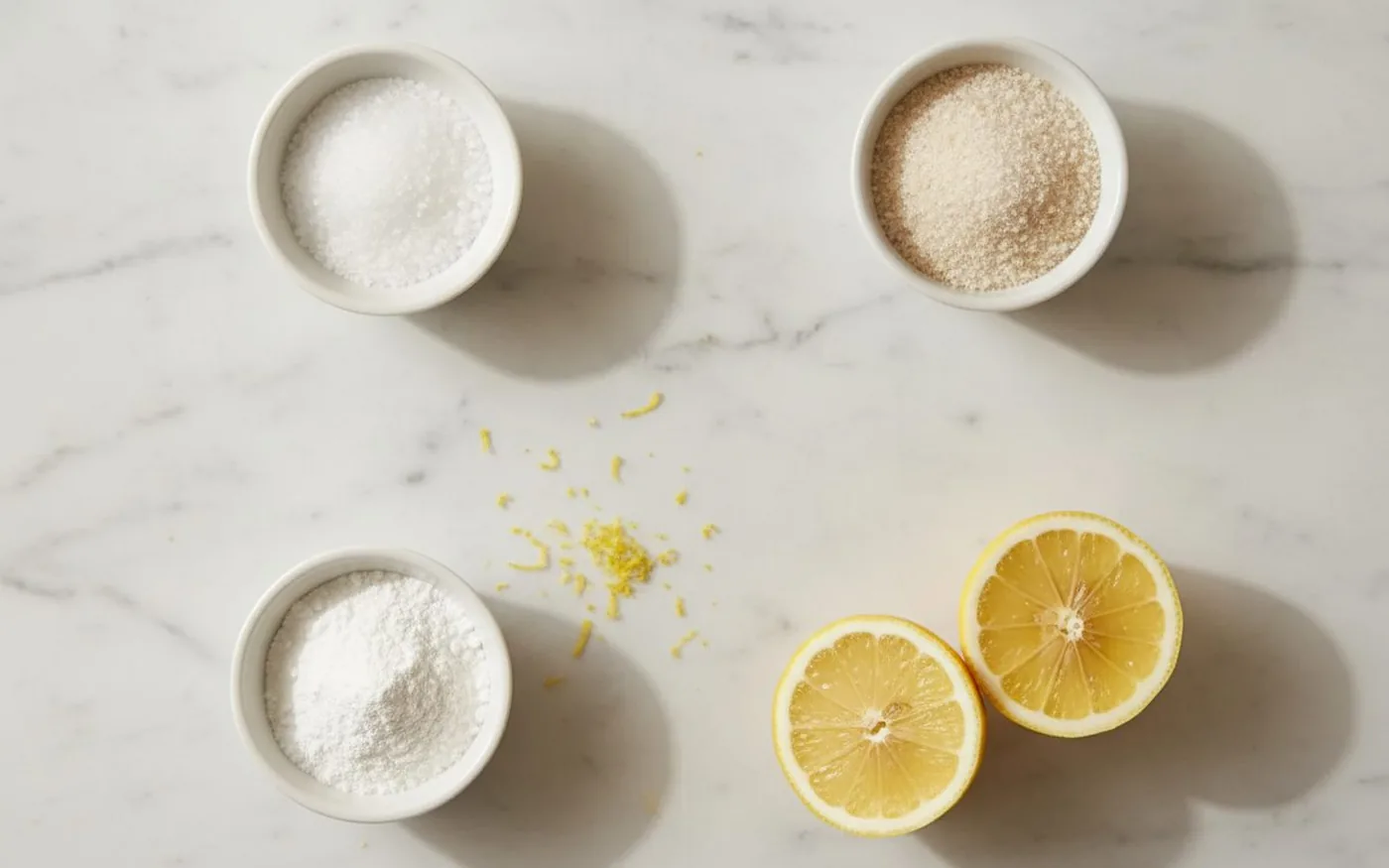 Electrolyte drink ingredients flatlay
