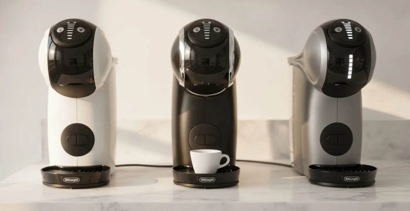 Dolce Gusto Genio S Plus coffee machine on a kitchen counter