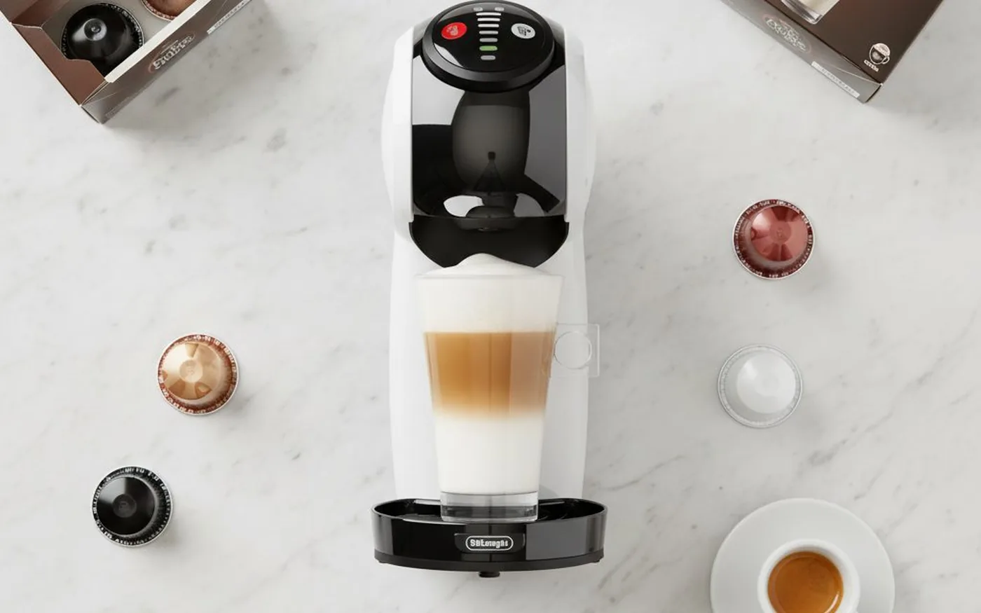 Dolce Gusto pod capsule types including espresso, latte and cold drink varieties
