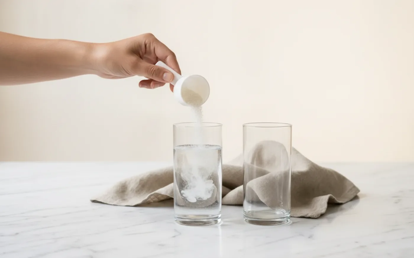 Preparing electrolyte drink for keto diet