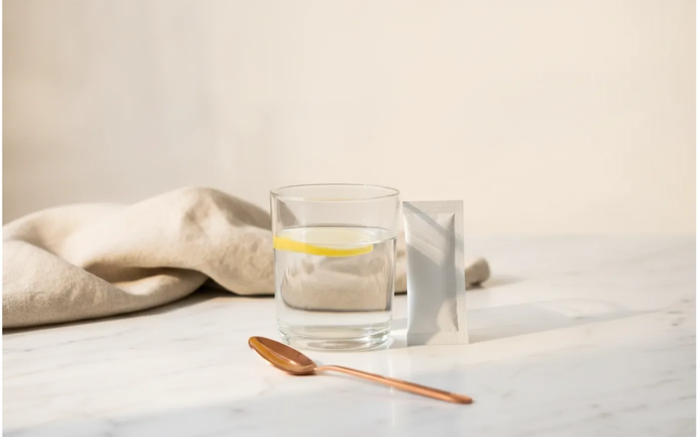 Keto hydration daily routine with electrolyte sachets