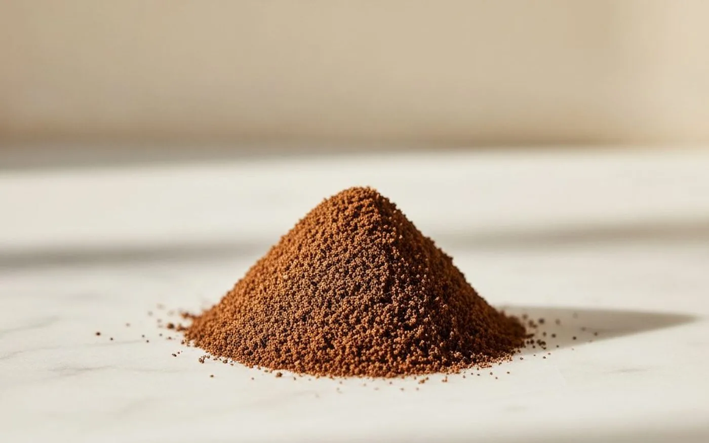 Coffee grounds texture showing particle consistency from Fellow grinder
