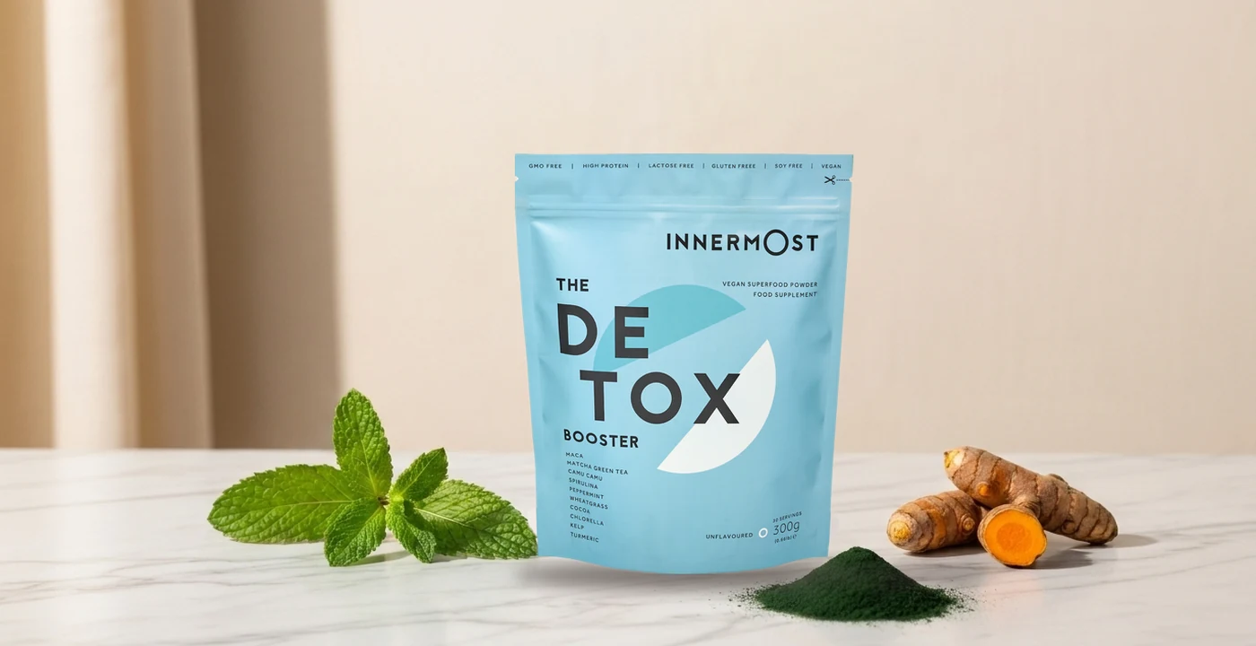 Innermost The Detox Booster greens powder supplement reviewed by nutritionist Clemmie Rose
