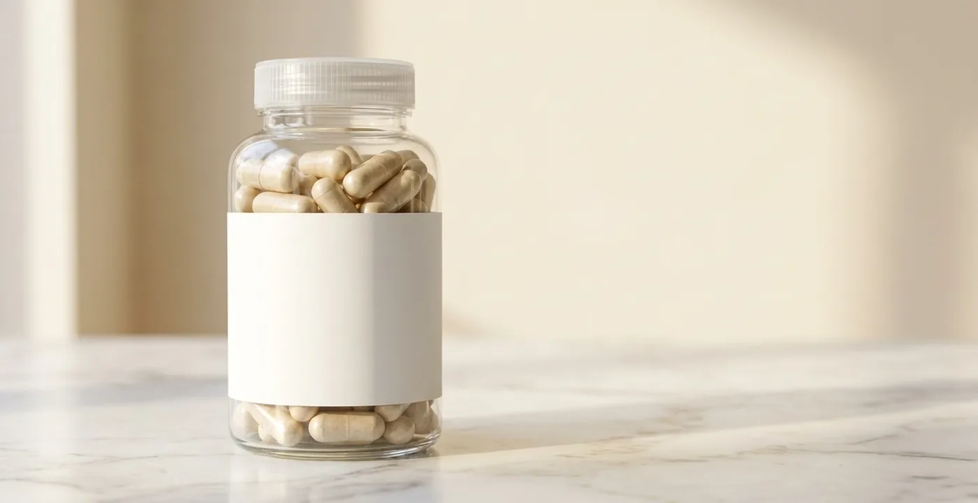 Assorted magnesium supplement capsules and tablets with form labels