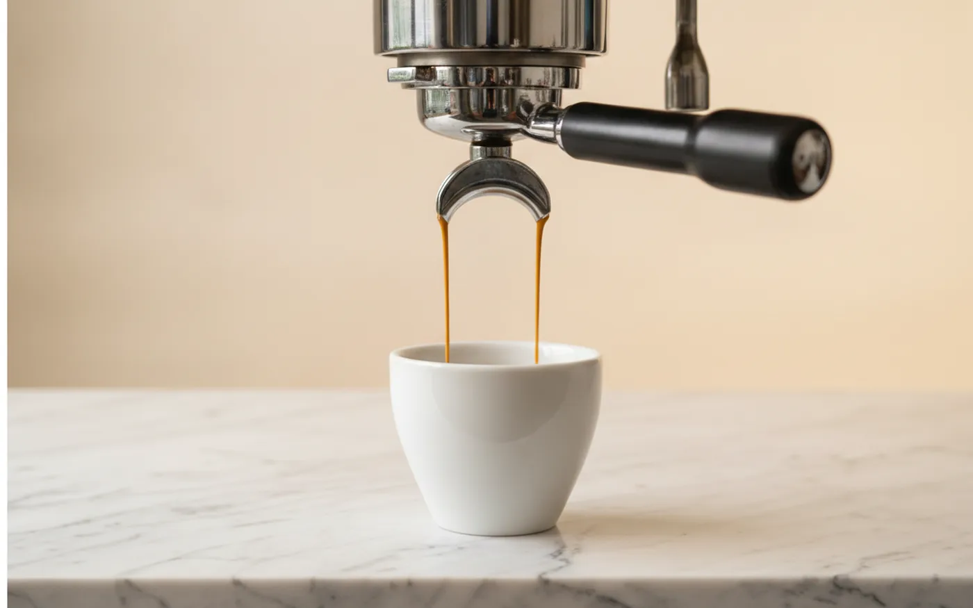 Espresso extraction from an espresso machine